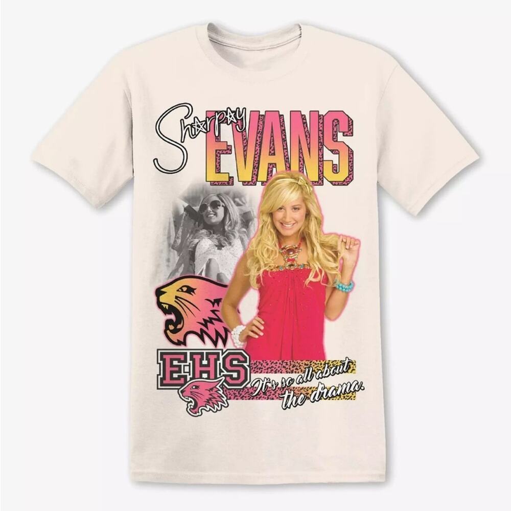 High School Musical Sharpay Evans Boyfriend Fit Girls T-Shirt Size Small
